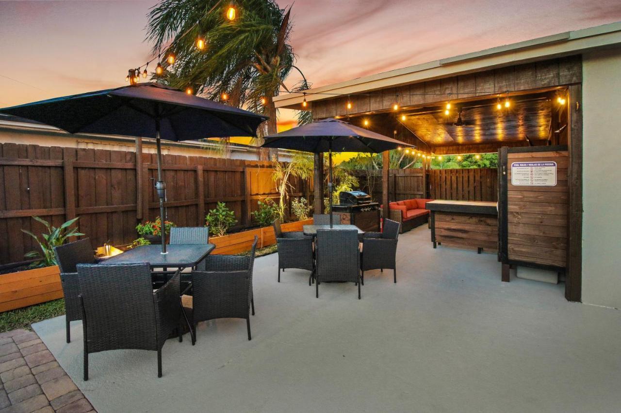 Private Heated Pool Oasis Pet-Friendly Retreat Short Or Long Stays Sleeps 2-8 Ppl Pompano Beach Dış mekan fotoğraf