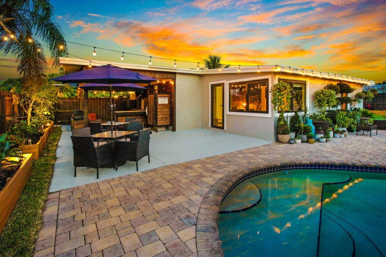 Private Heated Pool Oasis Pet-Friendly Retreat Short Or Long Stays Sleeps 2-8 Ppl Pompano Beach Dış mekan fotoğraf