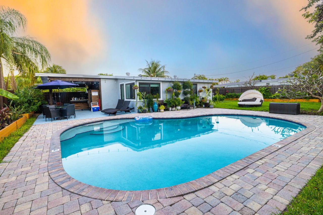 Private Heated Pool Oasis Pet-Friendly Retreat Short Or Long Stays Sleeps 2-8 Ppl Pompano Beach Dış mekan fotoğraf