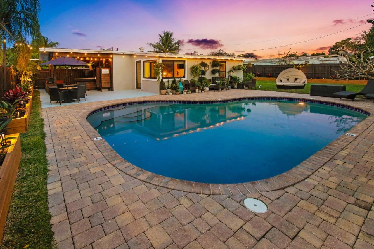 Private Heated Pool Oasis Pet-Friendly Retreat Short Or Long Stays Sleeps 2-8 Ppl Pompano Beach Dış mekan fotoğraf